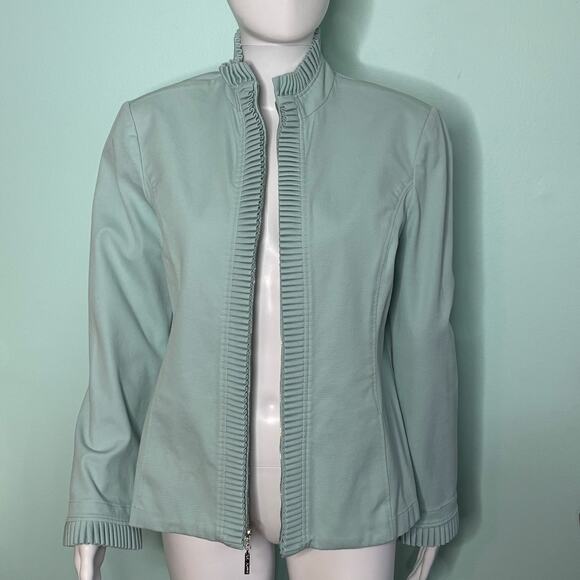 St. John Sport by Marie Gray Jackets & Blazers - St. John Sport By Marie Gray Zip Front Basic Jacket Women's Mint Green Size S